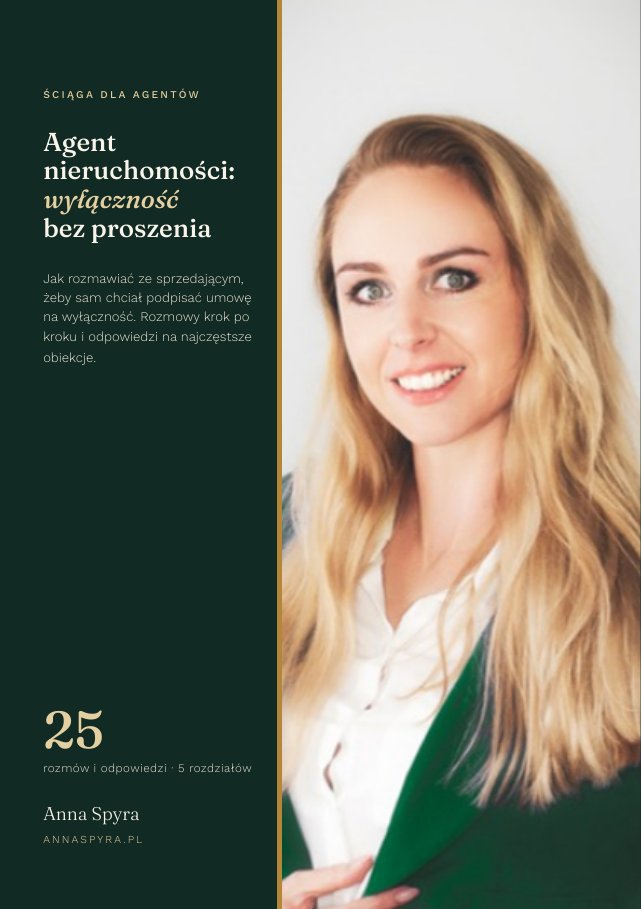 Okładka: agent nieruchomosci wylacznosc bez proszenia